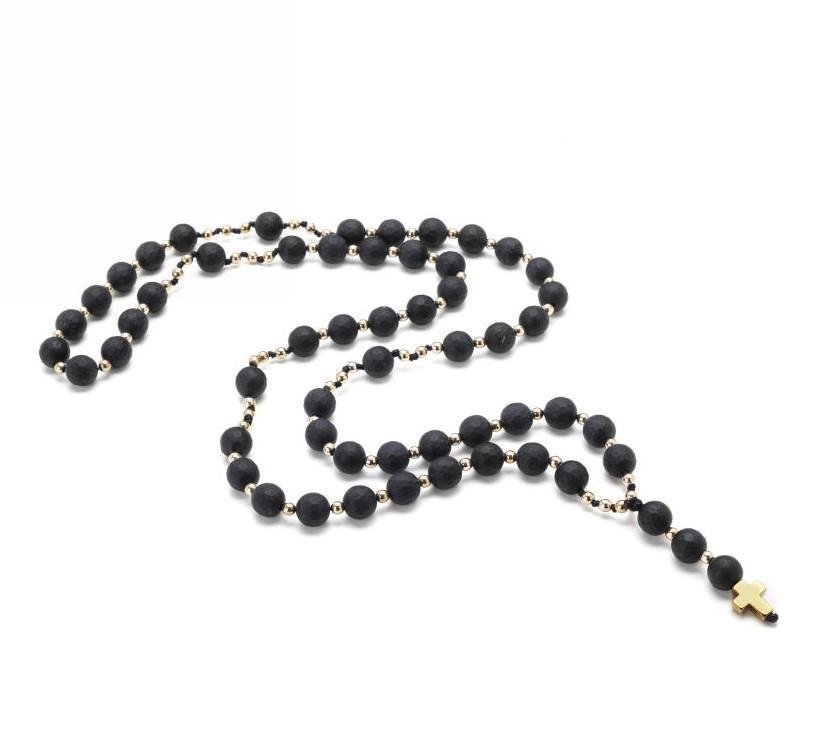 naszyjnik męski różaniec złoty