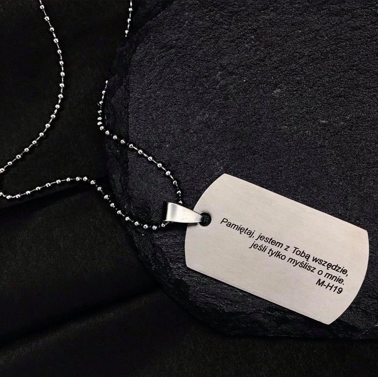 personalizowany nieśmiertelnik