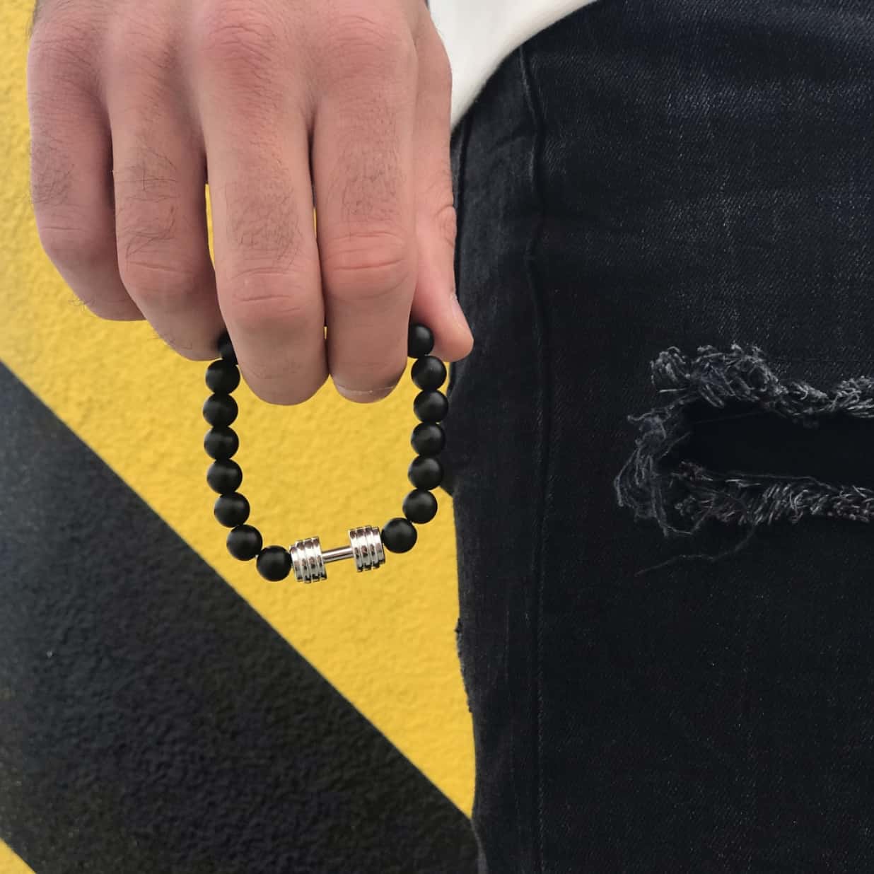 bransoletka z hantlą