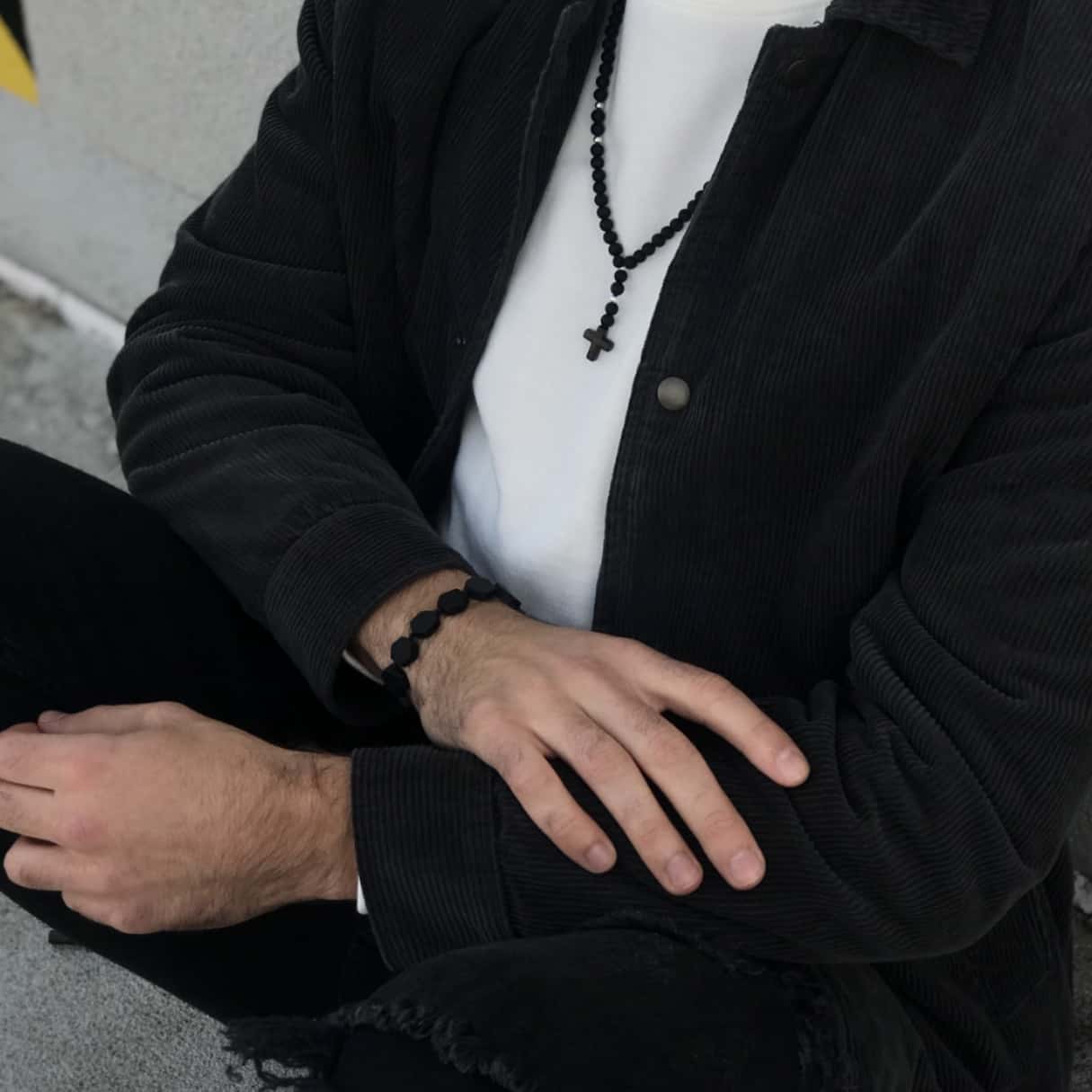 NASZYJNIK MĘSKI Z KRZYŻEM