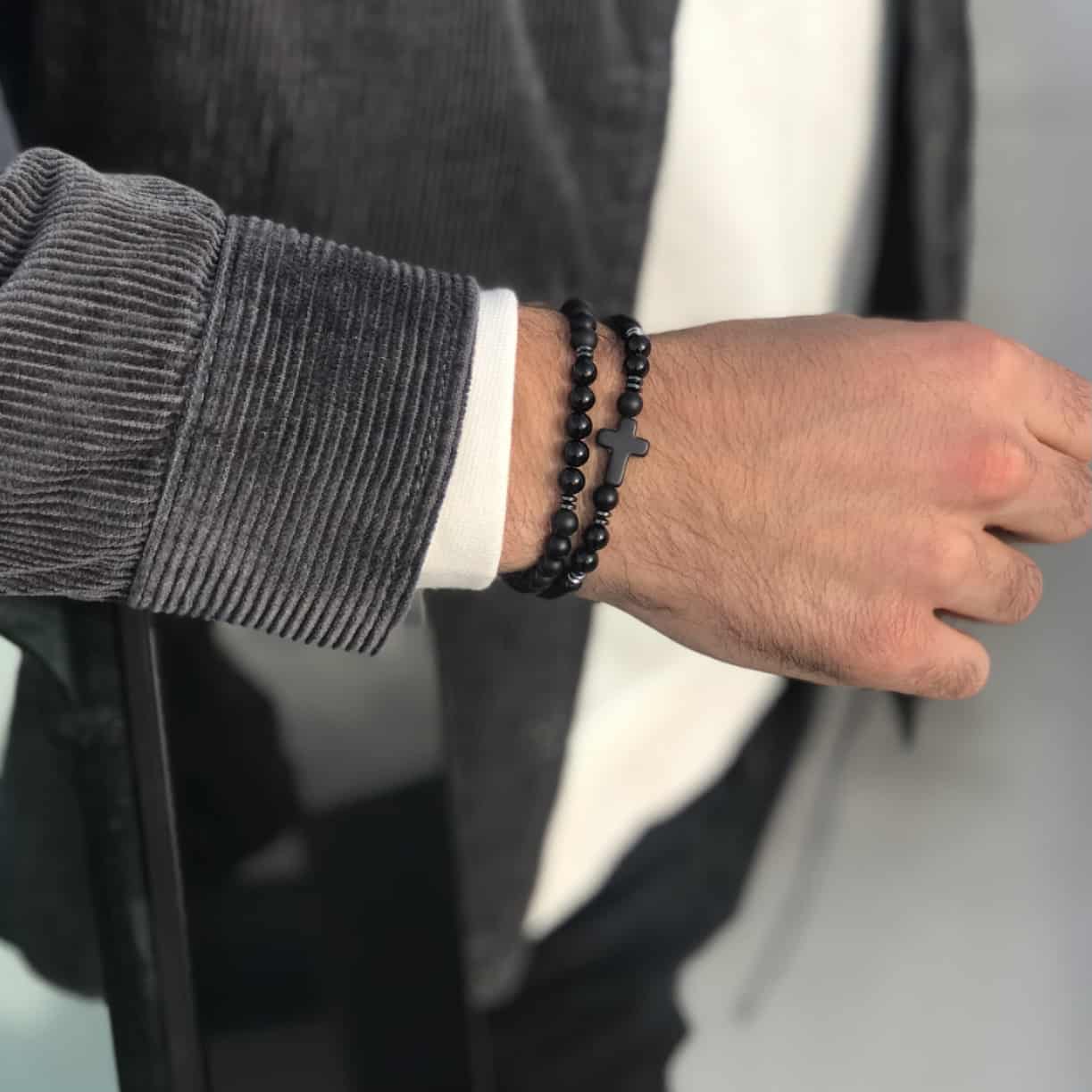 zestaw bransoletek męskich