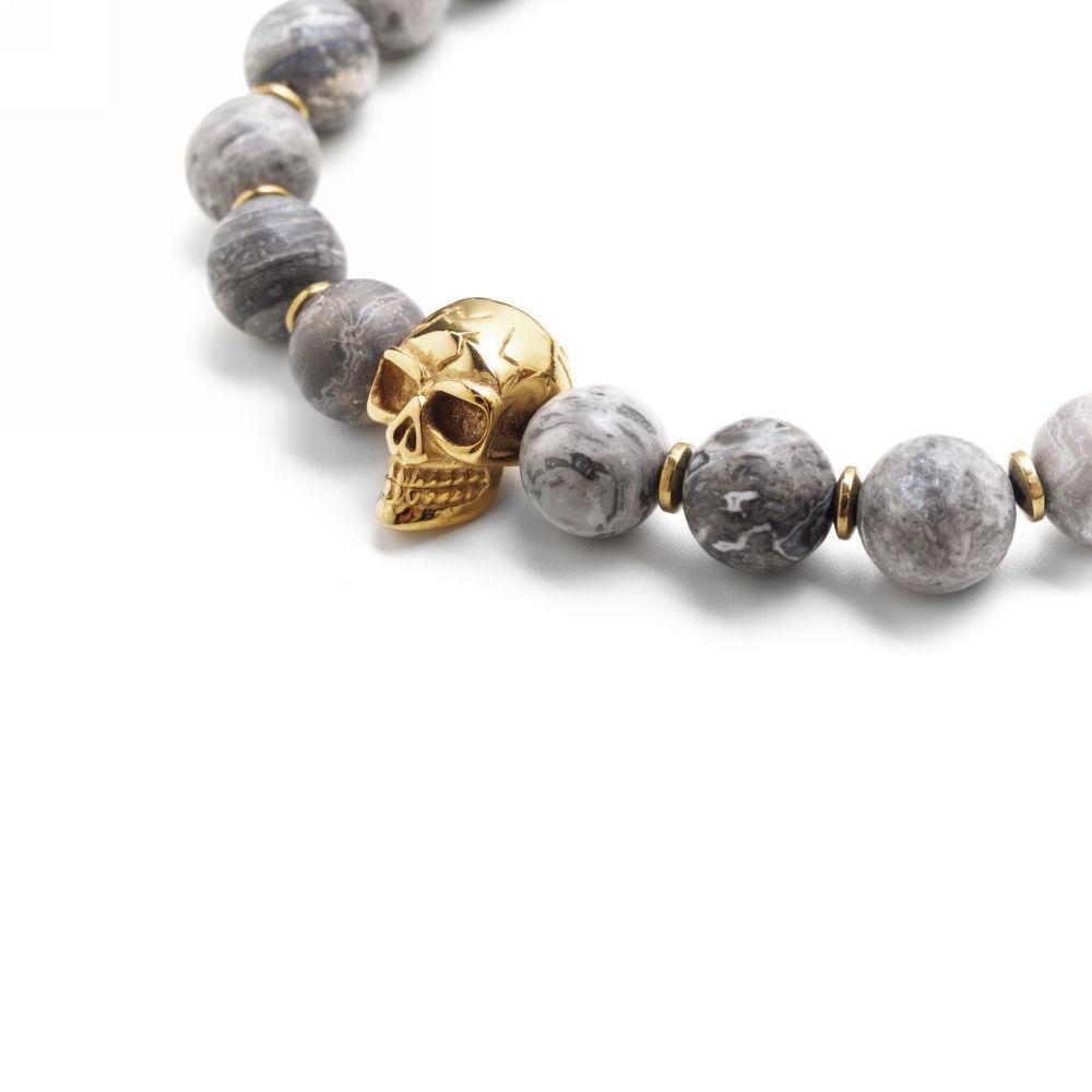 bransoletka z czaszką złota