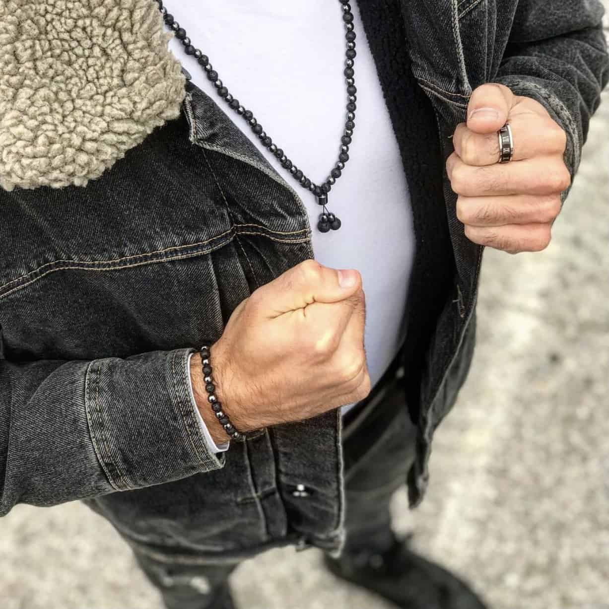 zestaw męskiej biżuterii