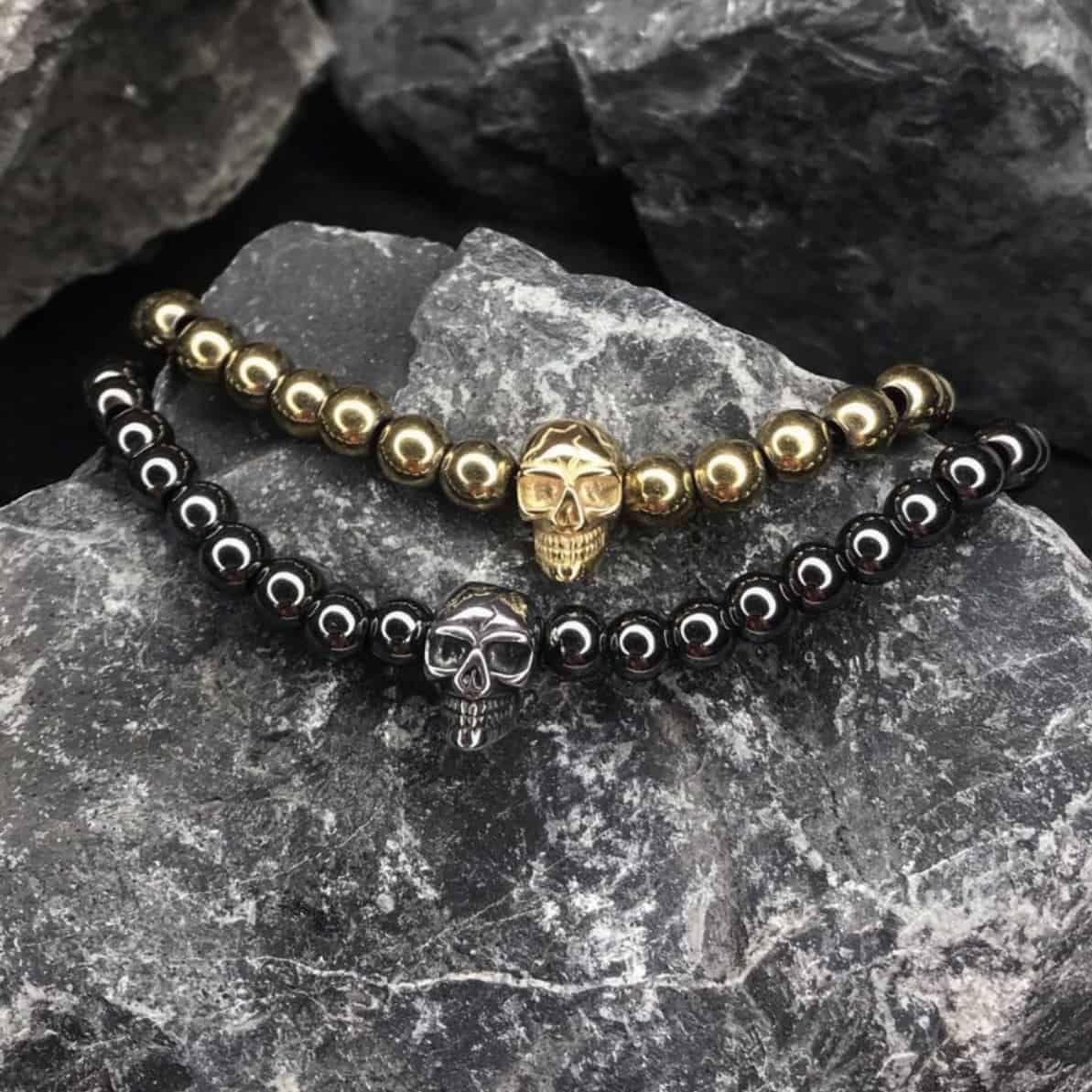 bransoletki męskie z czaszkami