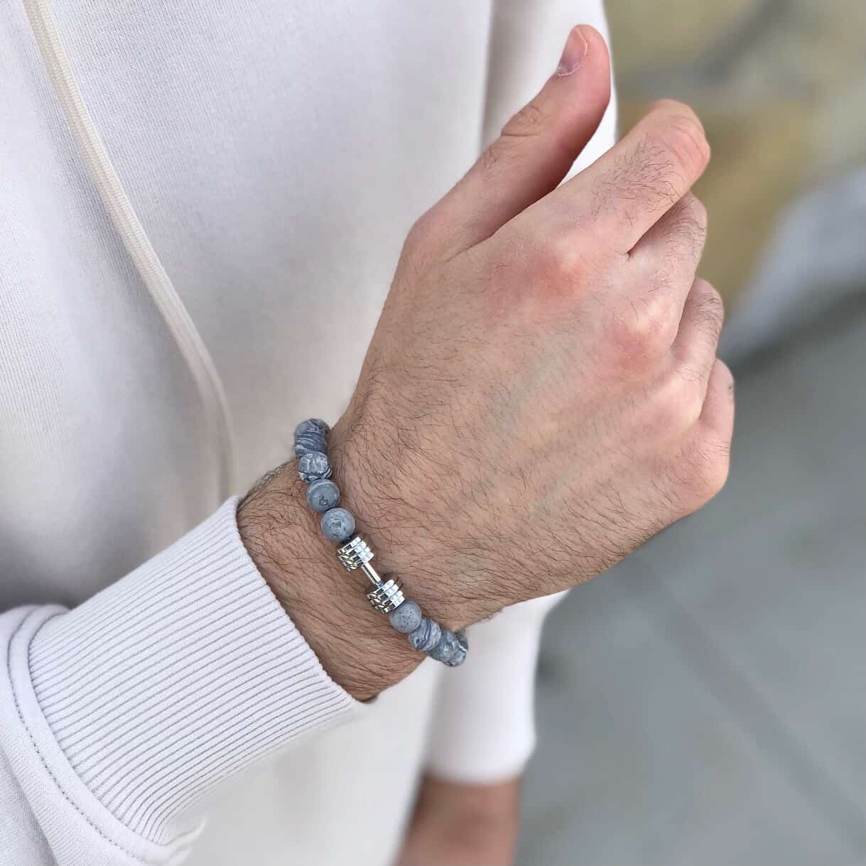 BRANSOLETKA Z HANTLĄ