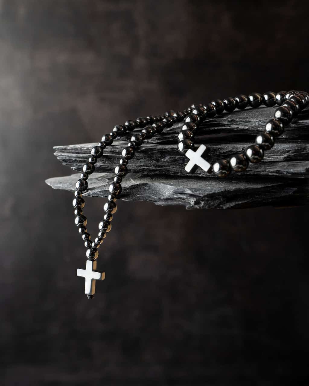 hematytowy naszyjnik męski