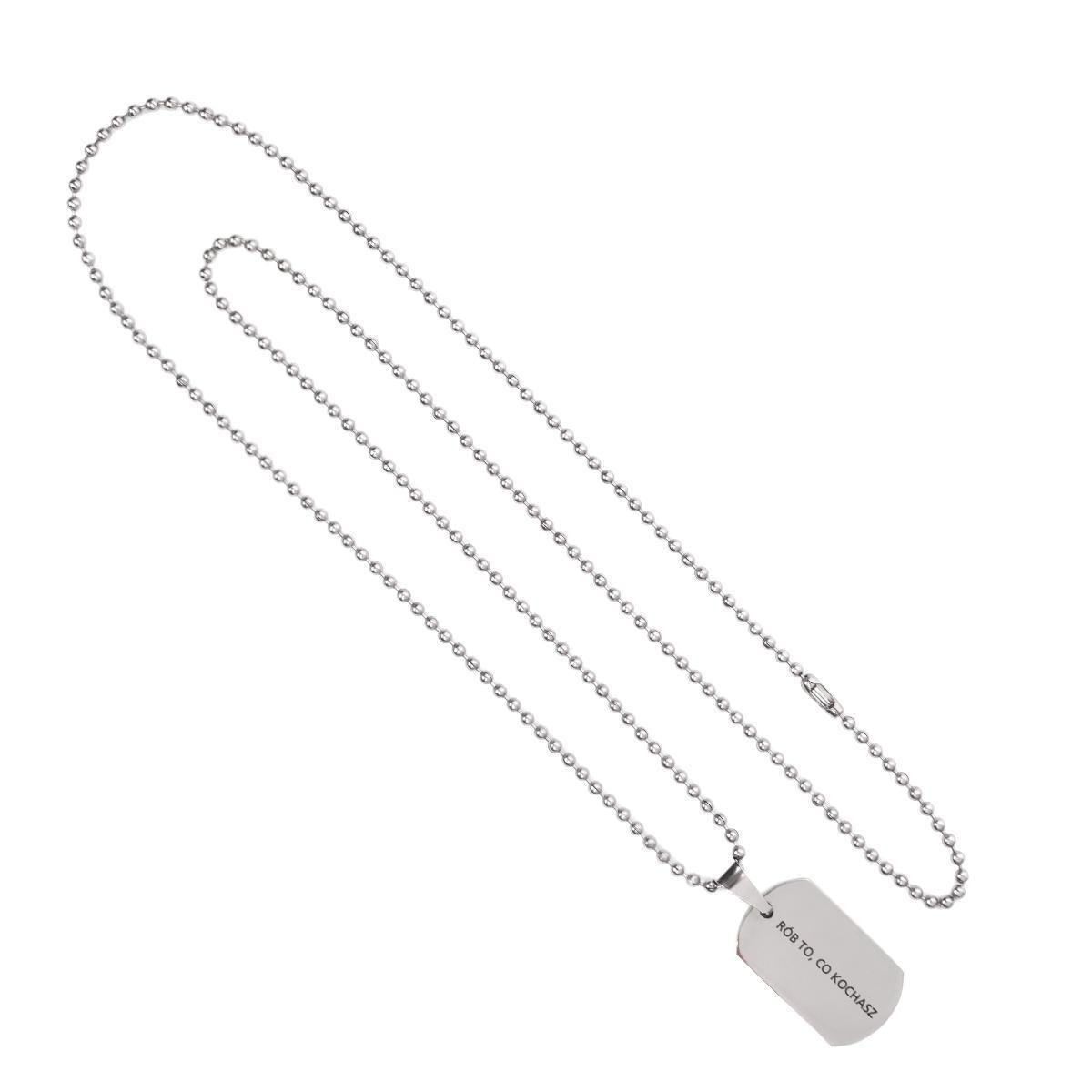 srebrny naszyjnik z grawerem