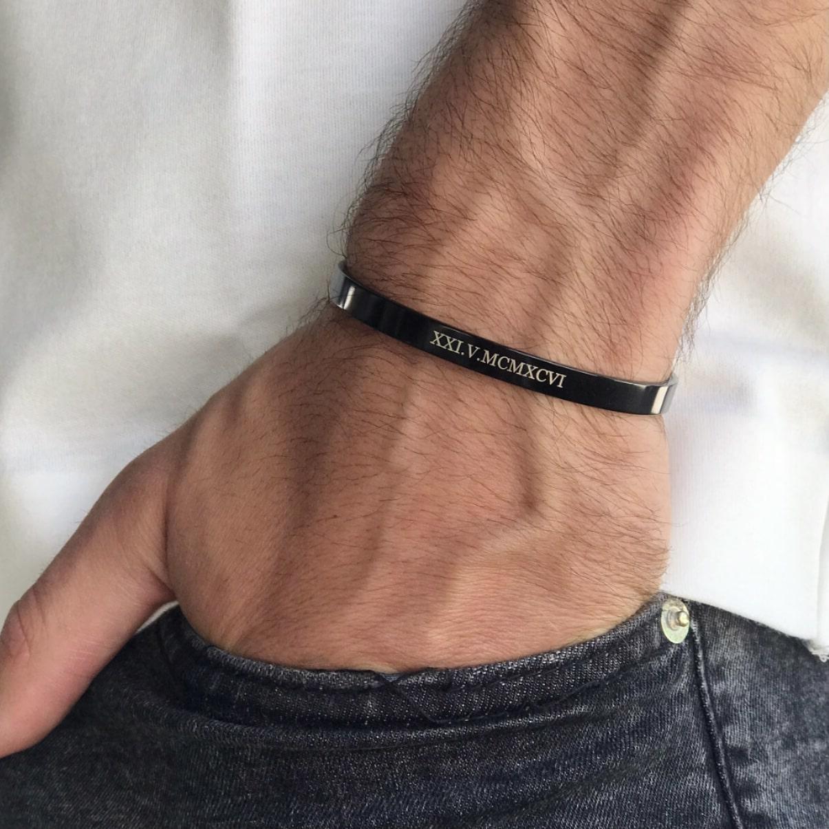 bransoletka mankietowa męska