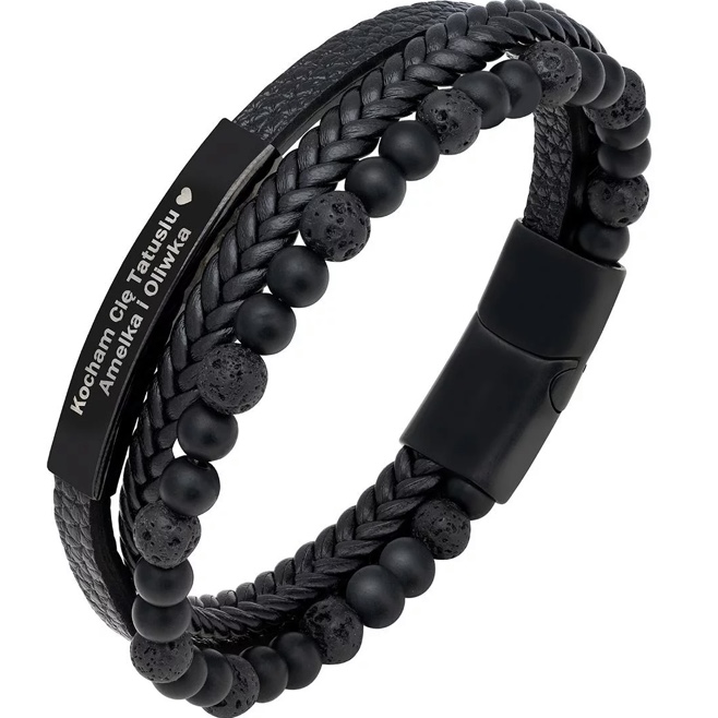 IMG_8044 personalizowana bransoletka męska z blaszką