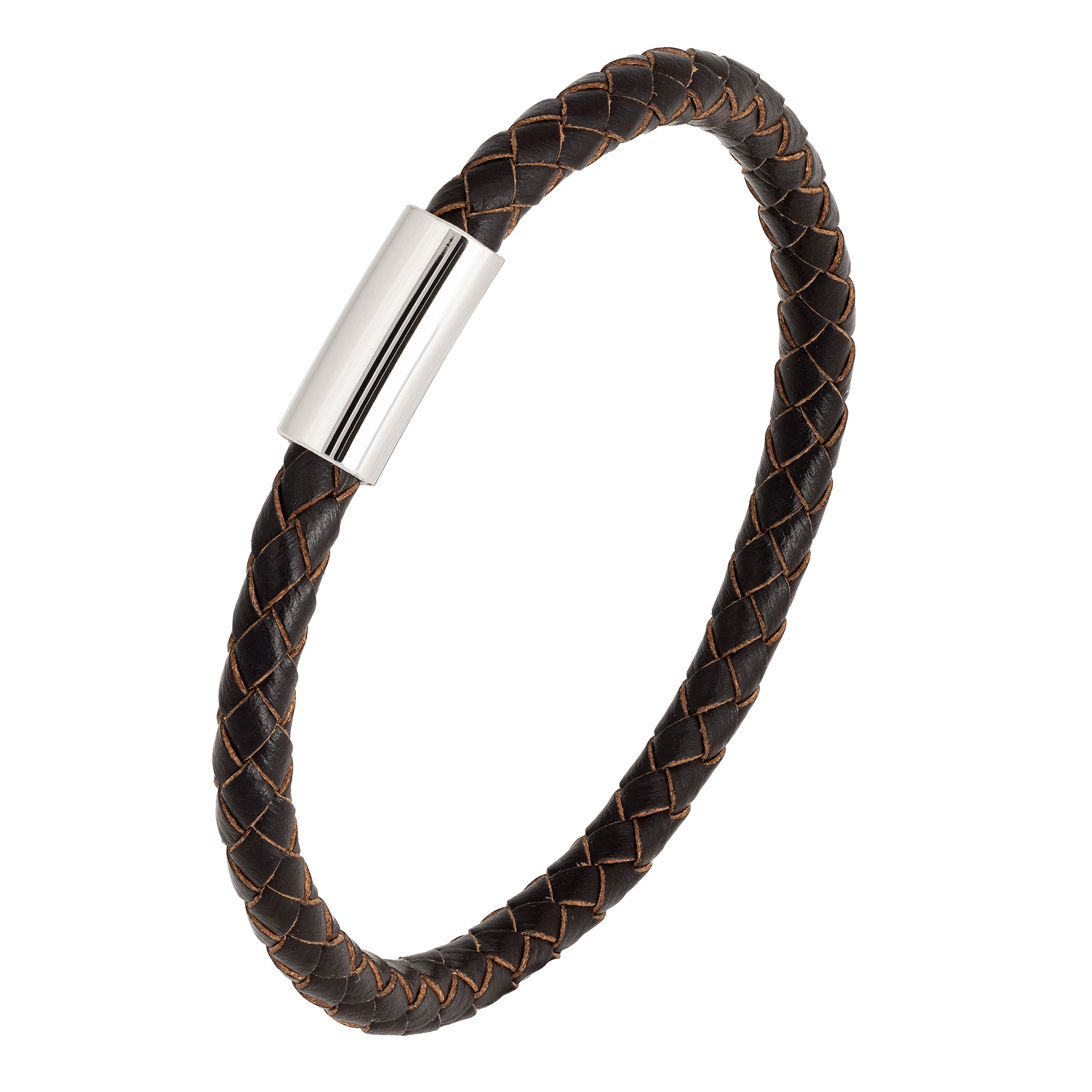 brązowa skórzana bransoletka męska