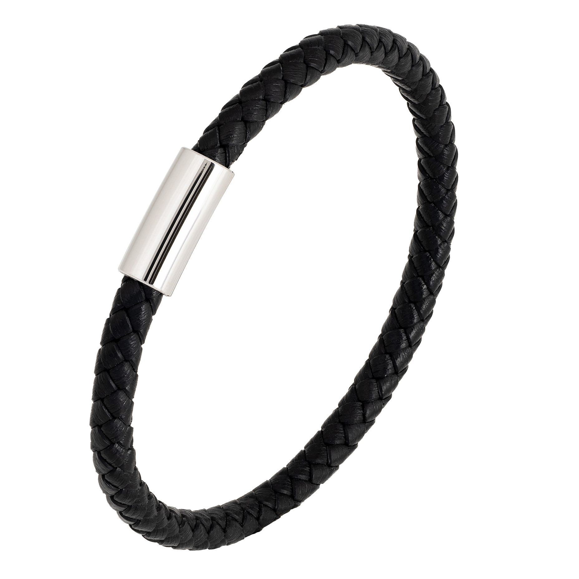 czarna skórzana bransoletka męska