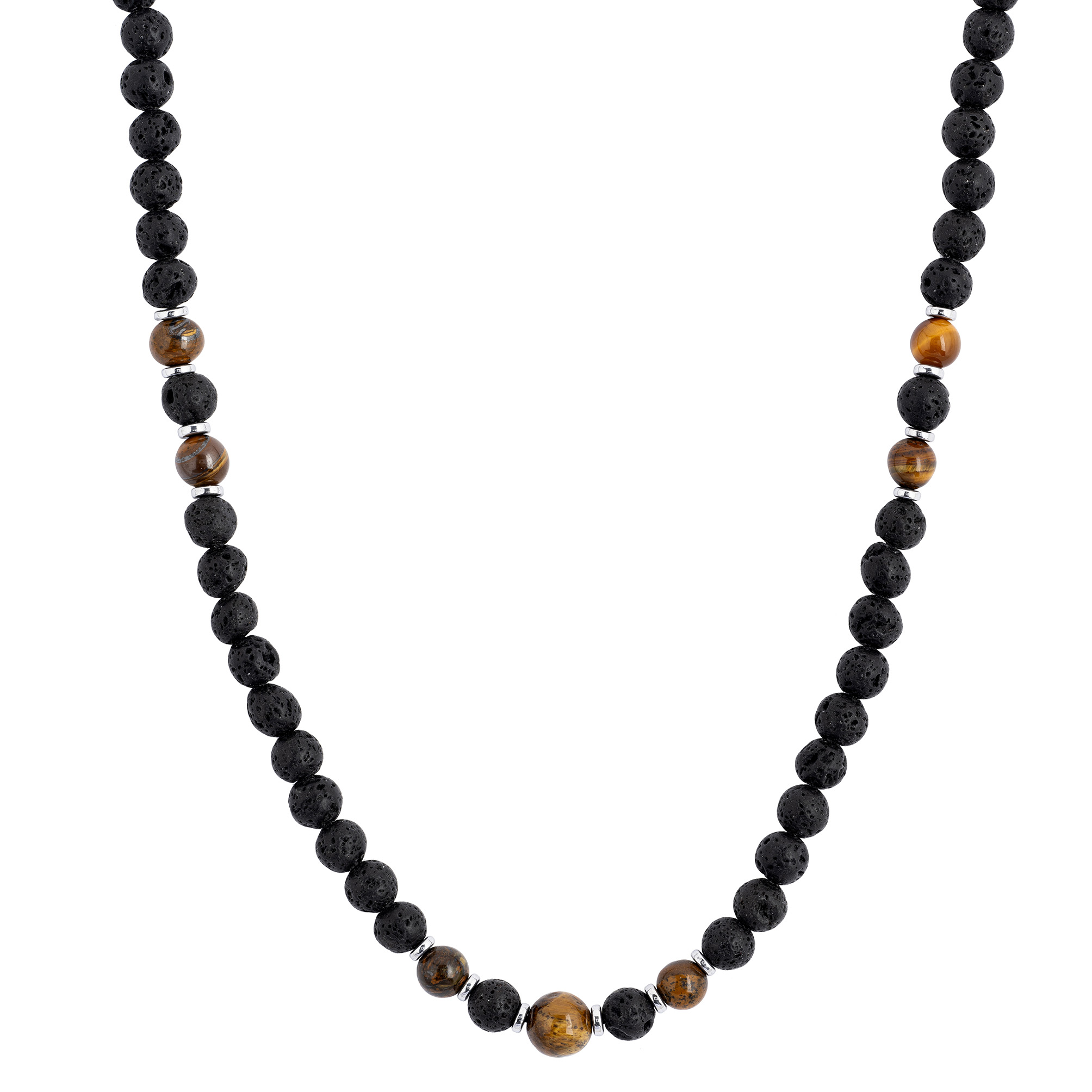 naszyjnik męski lawa wulkaniczna