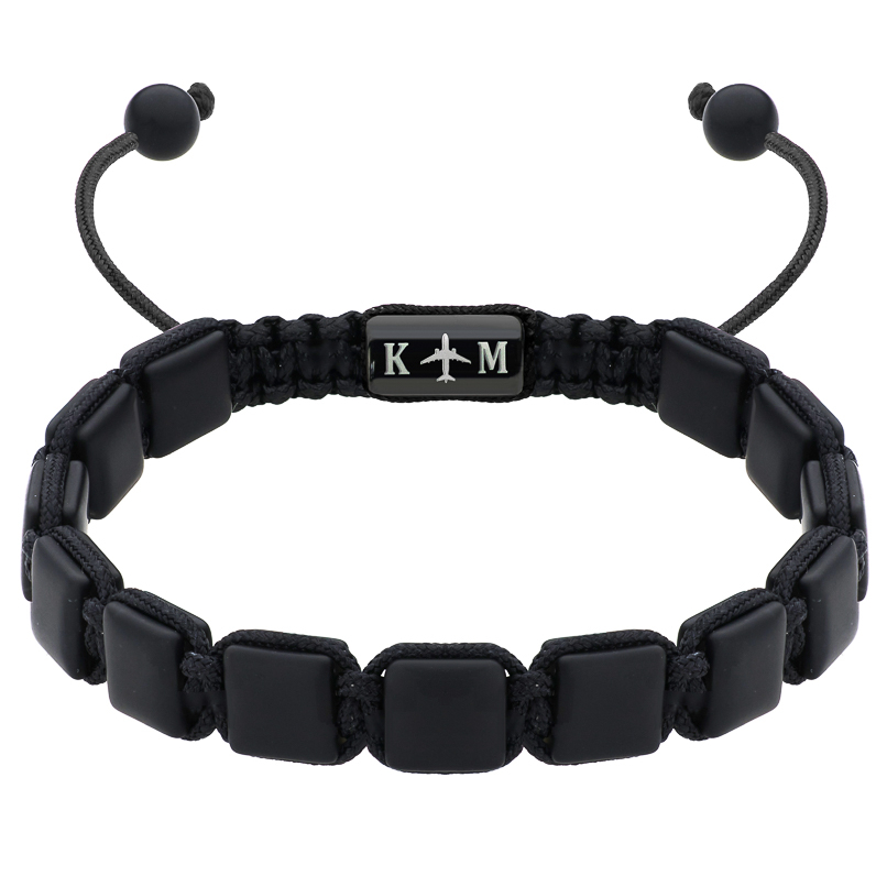 2 (2) bransoletka męska z grawerem czarna